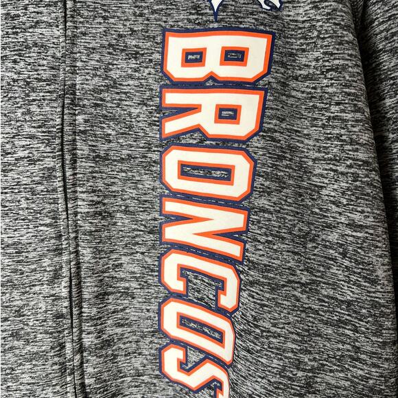 NFL Team Apparel Women's Broncos Pullover Hoodie Black Kangaroo Pocket Size XL - Picture 2 of 6